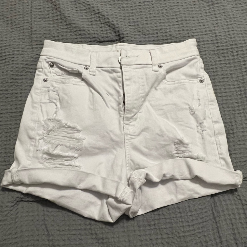 White jean shorts!! American eagle